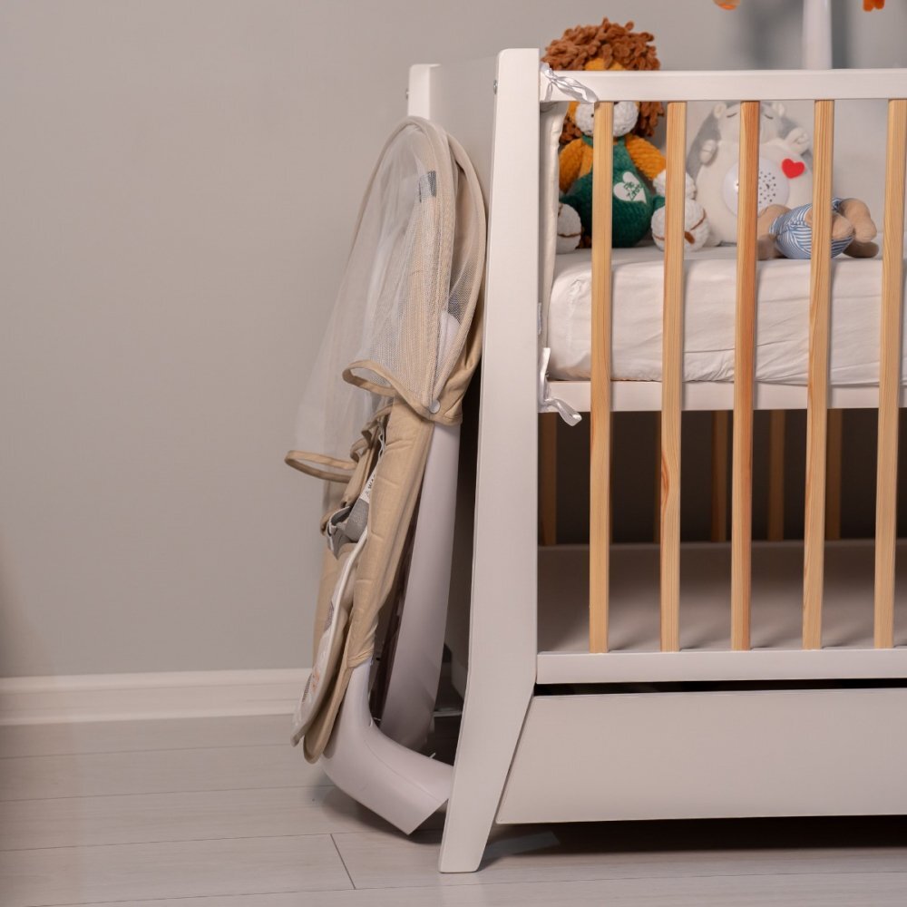 APPEKIDS Leagan electric pentru bebelusi cu spatar reglabil si senzor de miscare Evoque Bubble Beige