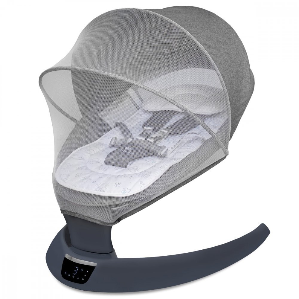 APPEKIDS Leagan electric pentru bebelusi cu spatar reglabil si senzor de miscare Evoque Powder Grey