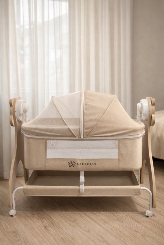 APPEKIDS Patut multifunctional Buggy cu leganare electrica sunete si bluetooth