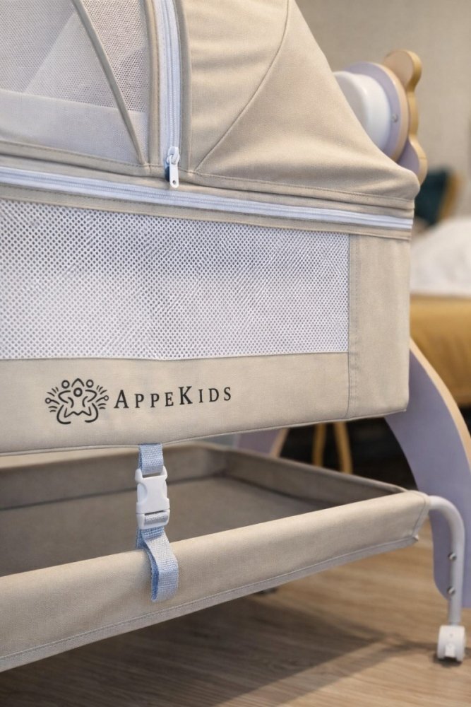 APPEKIDS Patut multifunctional Buggy cu leganare electrica sunete si bluetooth
