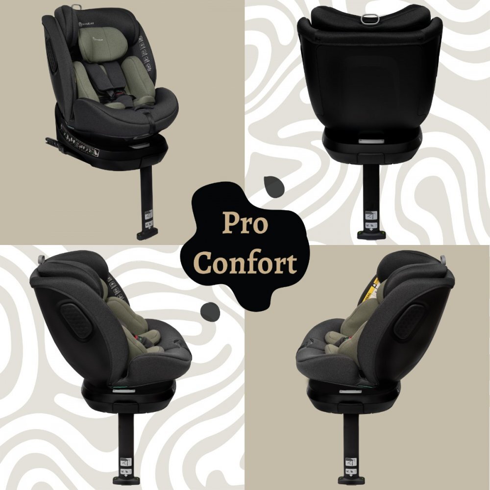 APPEKIDS Scaun auto I-Size 40-150 cm Rear Facing 360 Pro Confort green