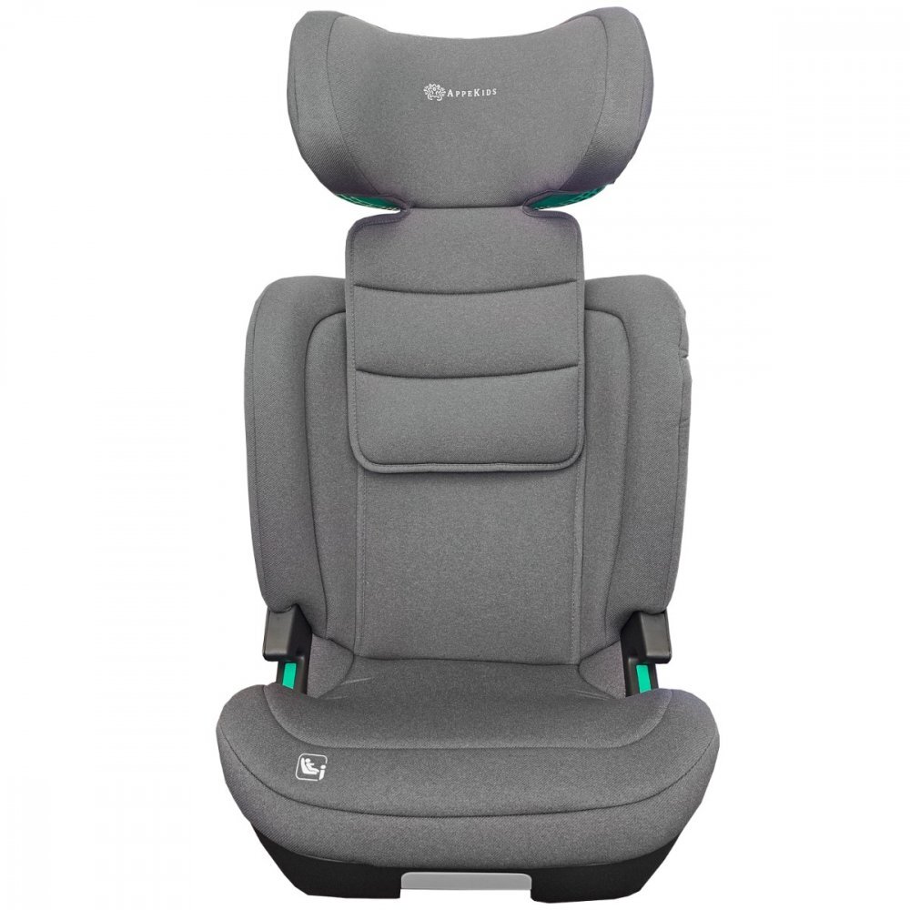 APPEKIDS Scaun auto pentru copii Q-Fix Grey i-size 100-150 cm spatar reglabil teriera ajustabila SPS