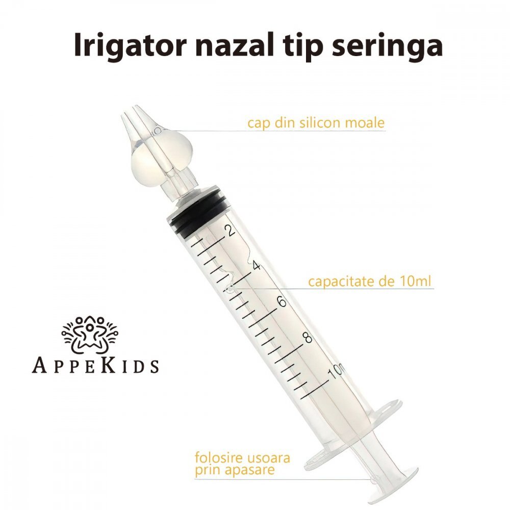 APPEKIDS Set 2 seringi pentru lavaj nazal 10ml 4 luni+
