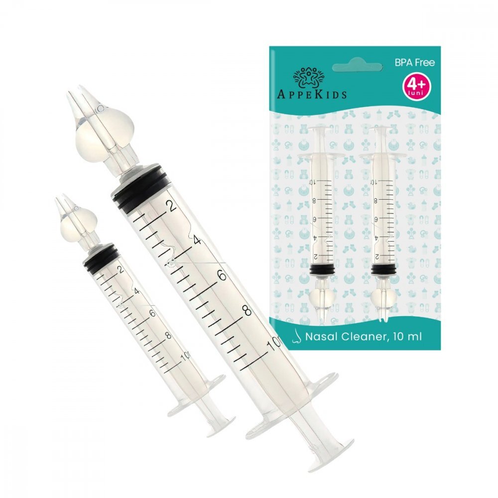 APPEKIDS Set 2 seringi pentru lavaj nazal 10ml 4 luni+