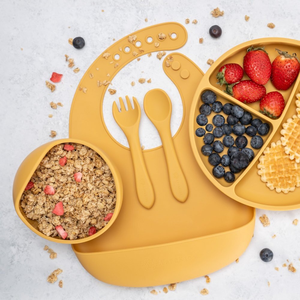 APPEKIDS Set diversificare din silicon 5 piese Classic Honey