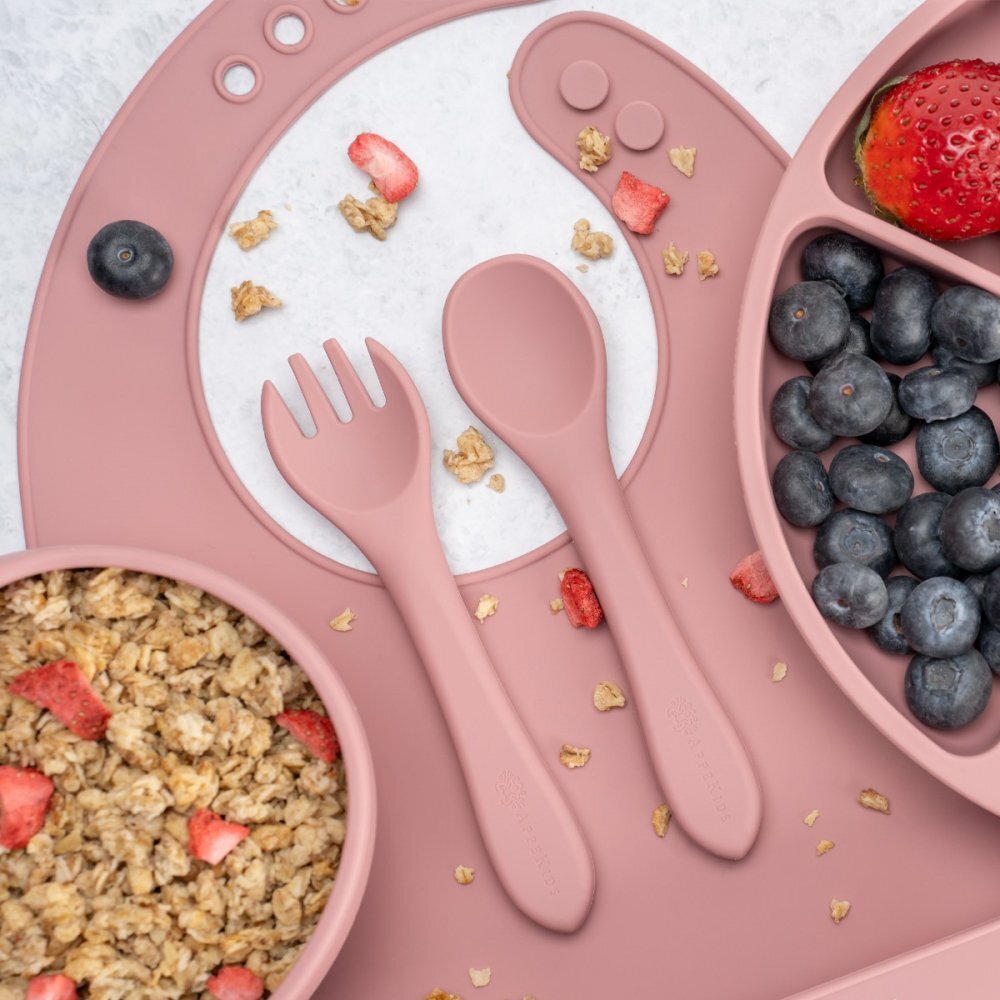 APPEKIDS Set diversificare din silicon 5 piese Classic Old Rose