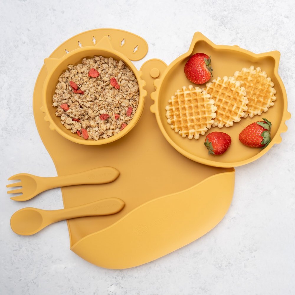 APPEKIDS Set diversificare din silicon 5 piese Kitty Honey