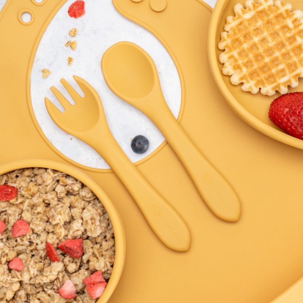 APPEKIDS Set diversificare din silicon 5 piese Panda Honey