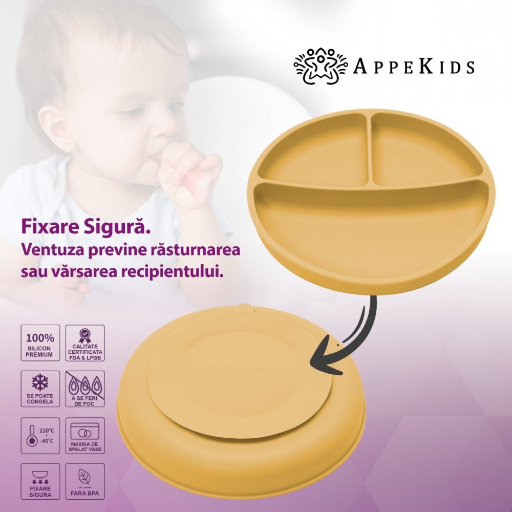 APPEKIDS Set diversificare din silicon Basic Honey