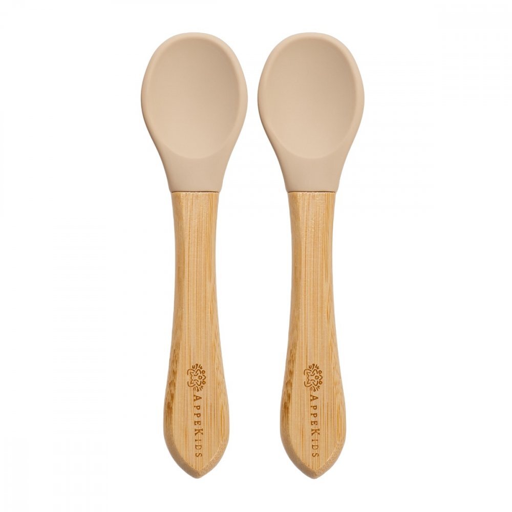 APPEKIDS Set Lingurite din bambus Bubble Beige