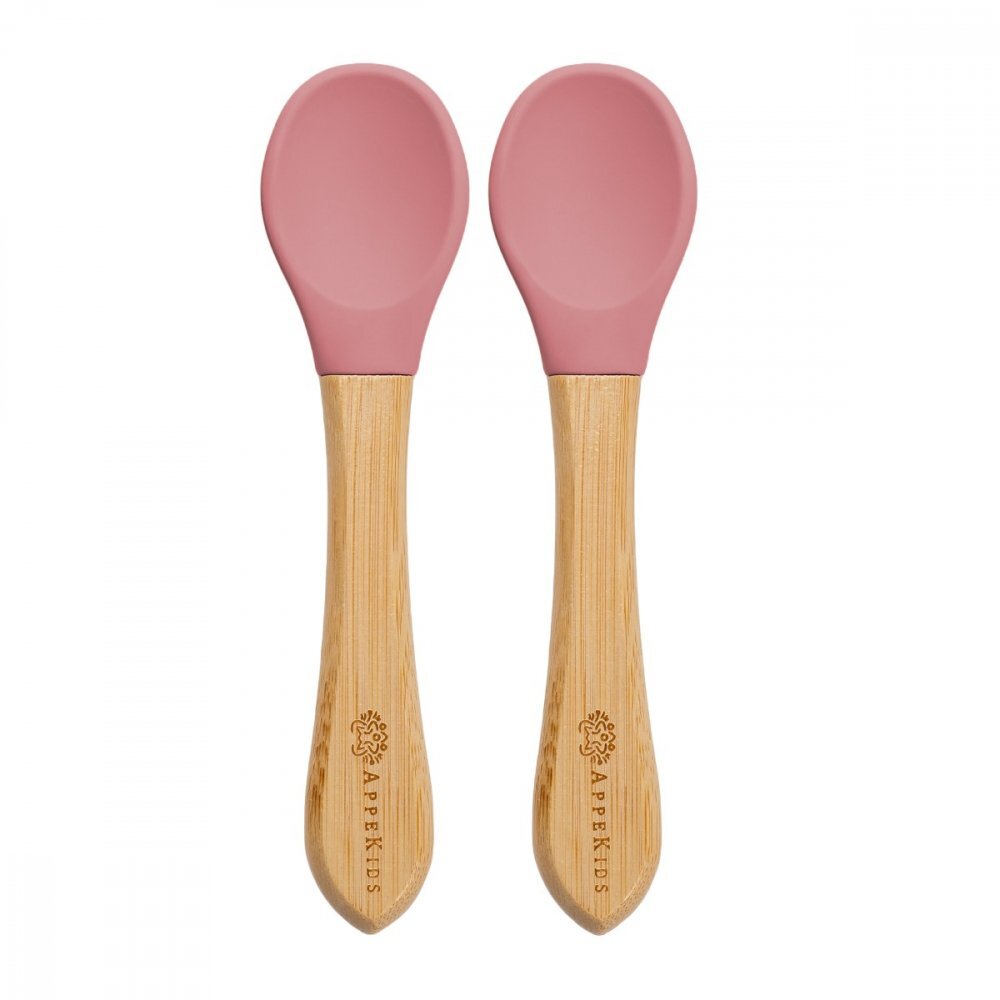 APPEKIDS Set lingurite din bambus Old Rose