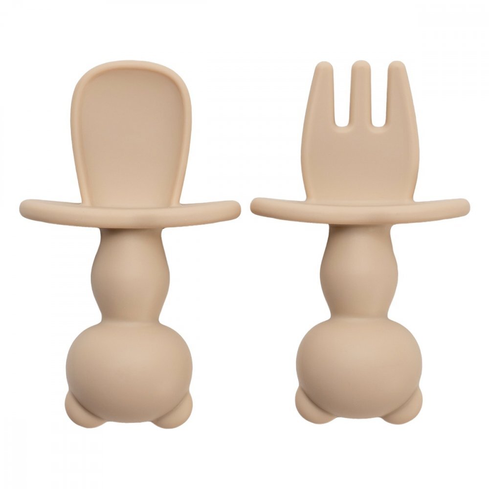 APPEKIDS Set Tacamuri din silicon The Little Bear Bubble Beige