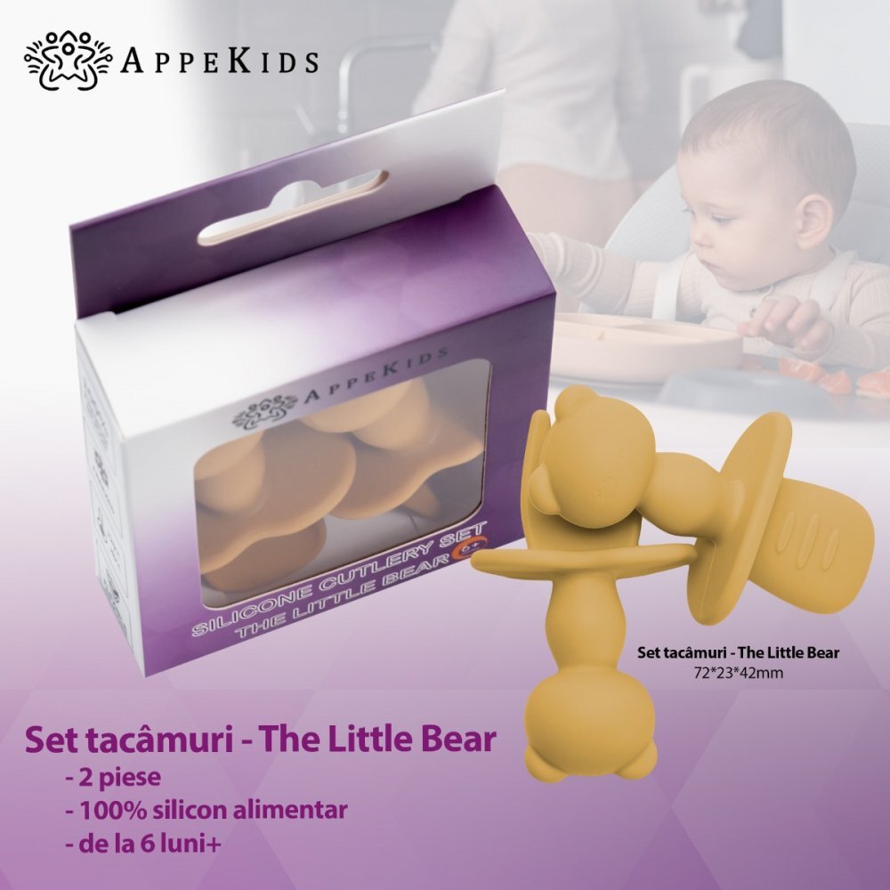 APPEKIDS Set tacamuri din silicon The Little Bear Honey