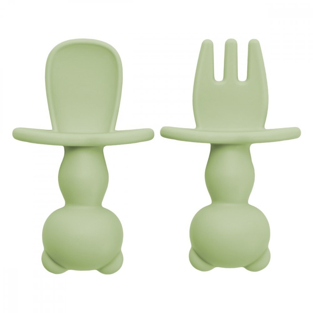 APPEKIDS Set tacamuri din silicon The Little Bear Raw Green