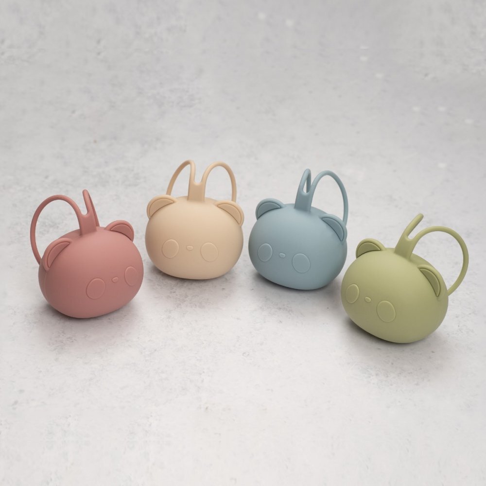 APPEKIDS Suport pentru suzeta din silicon The Little Bear Bubble Beige