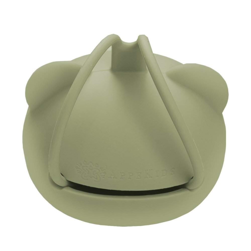 APPEKIDS Suport pentru suzeta din silicon The Little Bear Raw Green