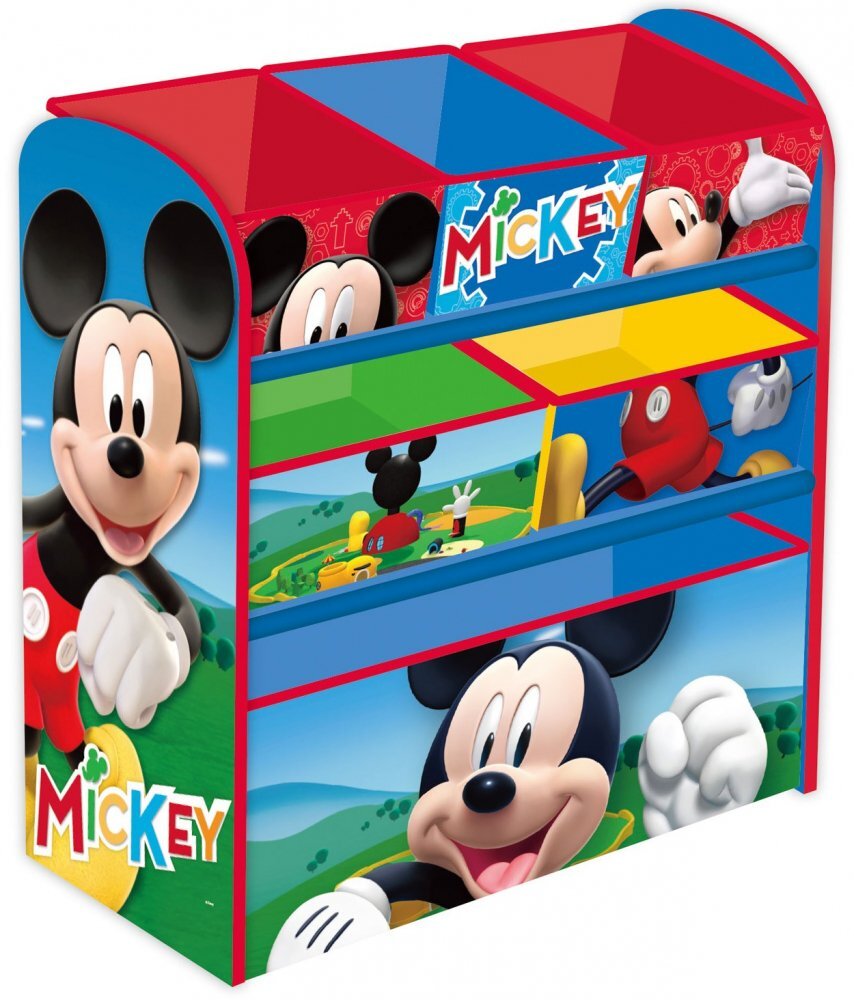 Arditex Organizator jucarii cu cadru din lemn Mickey Mouse Clubhouse