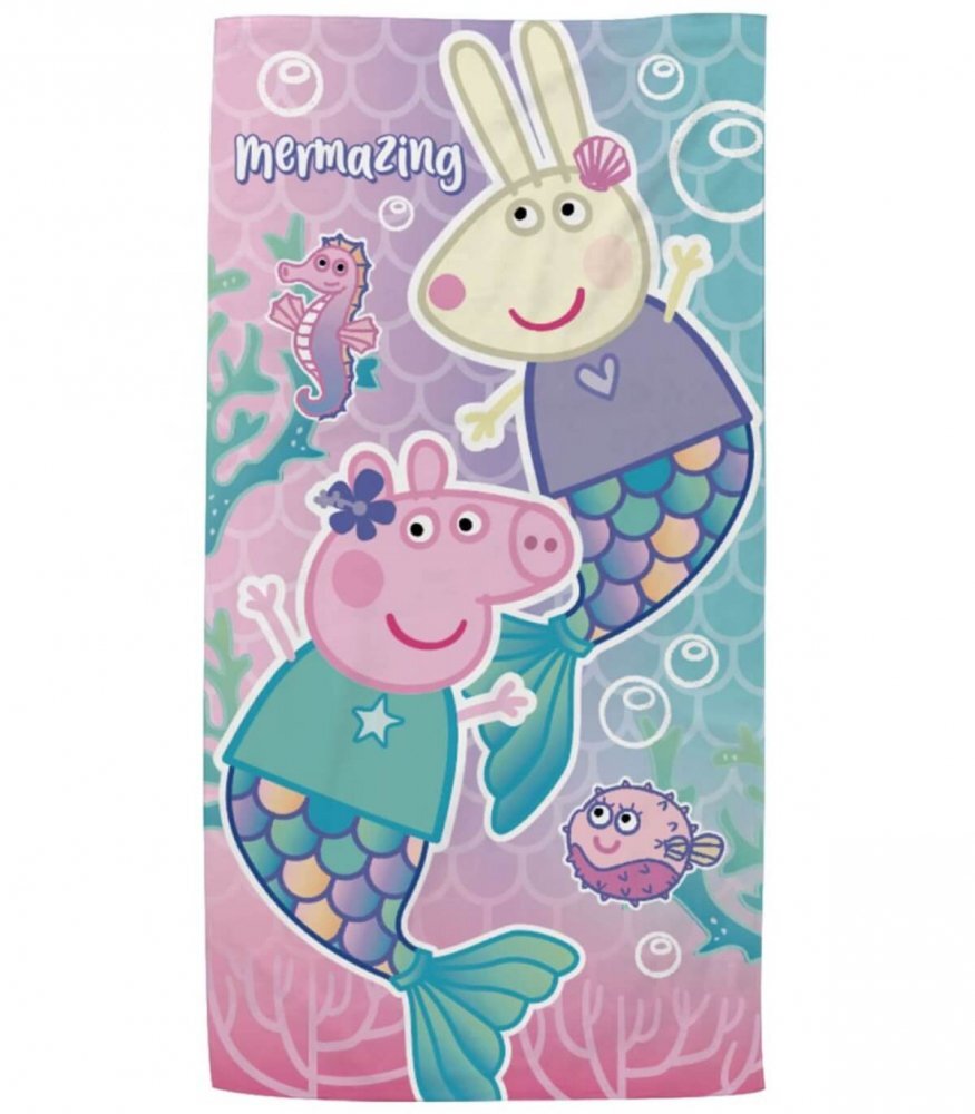 Arditex Prosop de plaja pentru copii Peppa Pig Mermazing 140x70 cm
