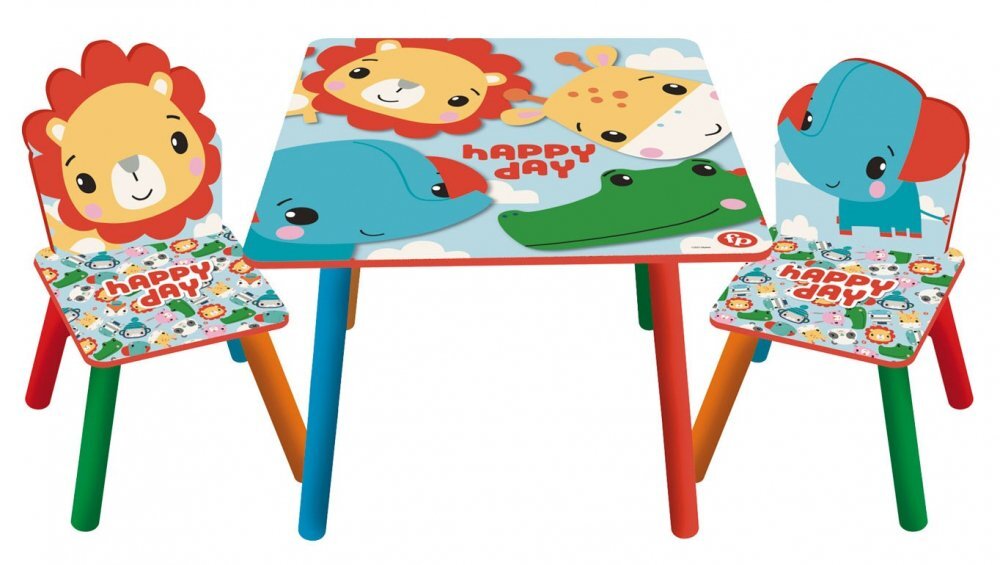 Arditex Set masuta si 2 scaunele Fisher Price Happy Day