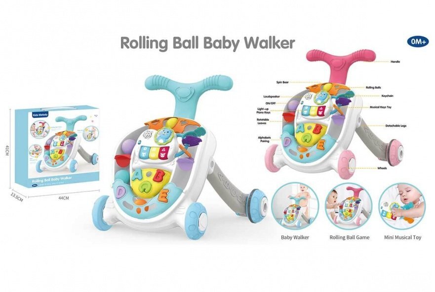 Armtoys Antepremergator muzical pentru bebelusi Ursulet cu bile