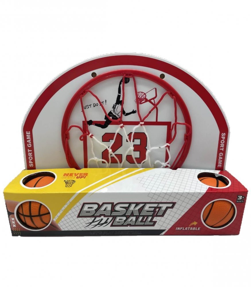 Armtoys Cos de baschet pentru copii cu 2 mingi