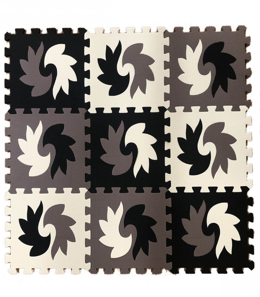 Armtoys Covoras puzzle din spuma alb-negru 9 piese