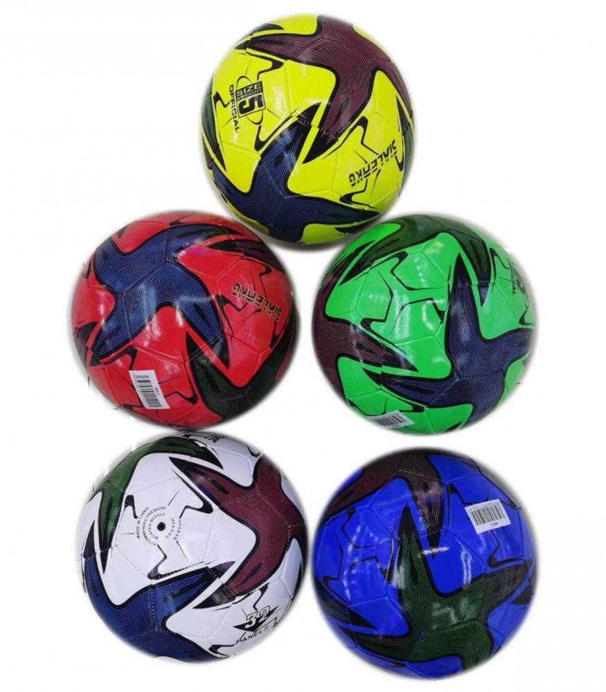 Armtoys Minge de fotbal colorata din piele ecologica lucioasa diametrul 21 cm