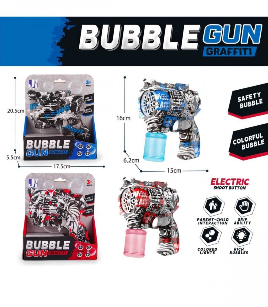 Armtoys Pistol automat pentru baloane de sapun Grafit