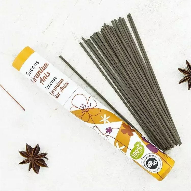 Aromandise Betisoare parfumate naturale japoneze anason stelat si geraniu 30 buc