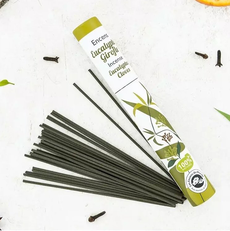 Aromandise Betisoare parfumate naturale japoneze eucalipt si cuisoare 30 buc