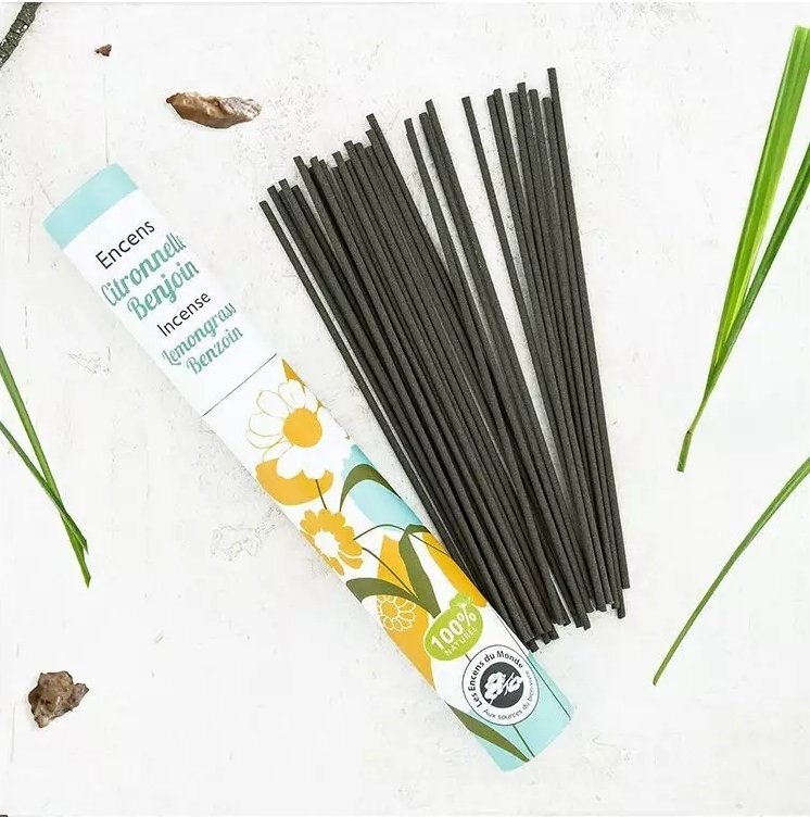 Aromandise Betisoare parfumate naturale japoneze lemongrass si benzoin 30 buc
