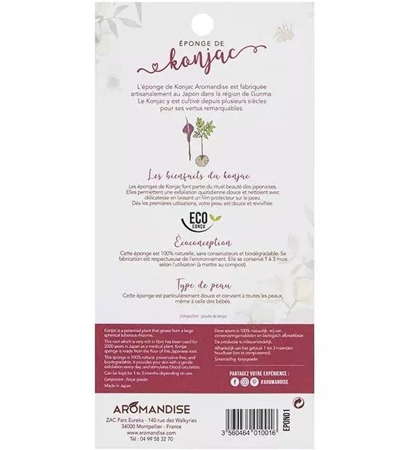 Aromandise Burete natural Konjac alb