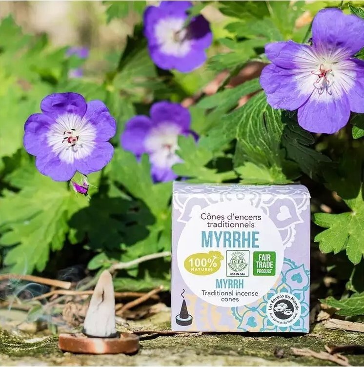 Aromandise Conuri parfumate naturale indiene smirna 12 buccati