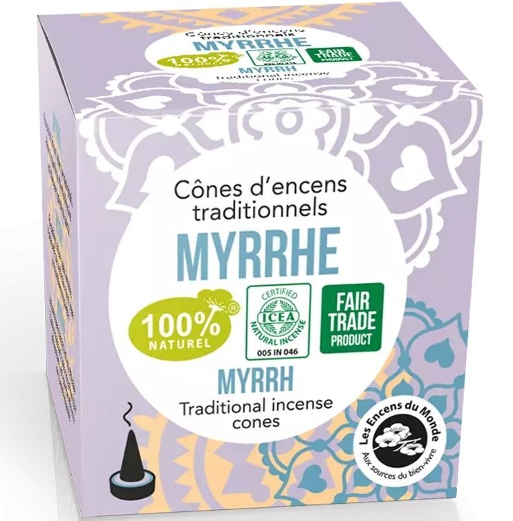 Aromandise Conuri parfumate naturale indiene smirna 12 buccati
