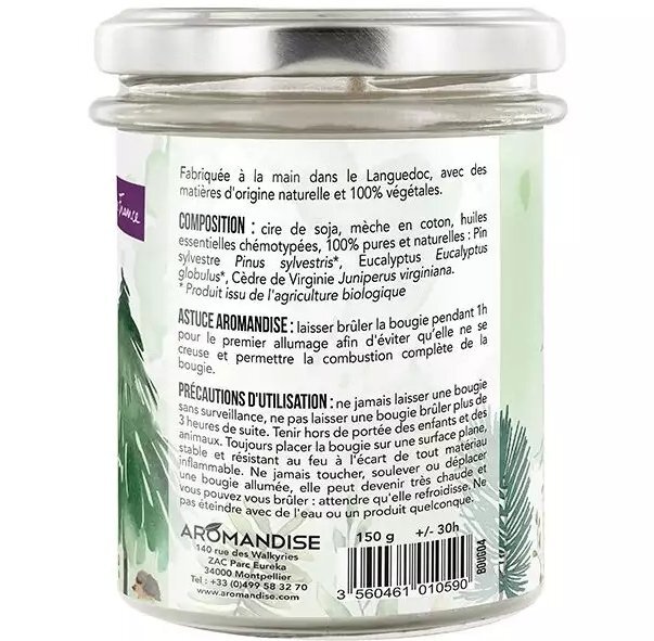 Aromandise Lumanare parfumata naturala Plimbare in Padure vegana 150g