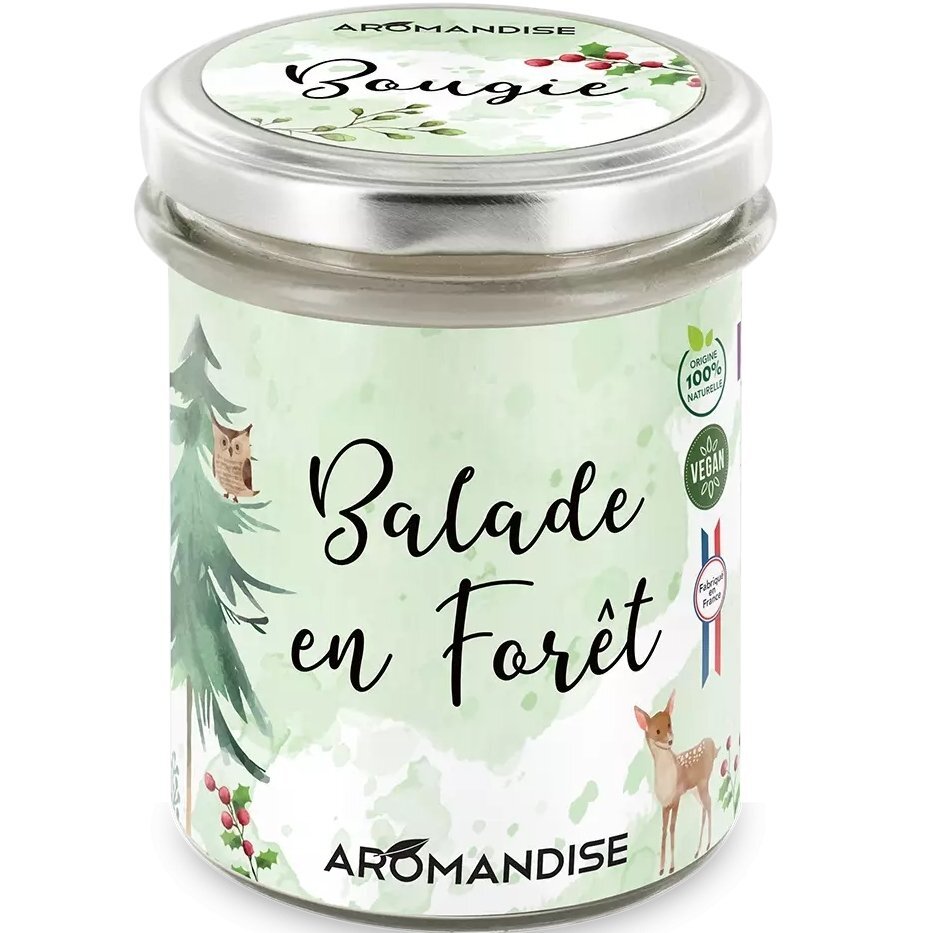 Aromandise Lumanare parfumata naturala Plimbare in Padure vegana 150g