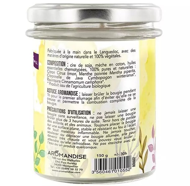Aromandise Lumanare parfumata naturala Tonus vegana 150g