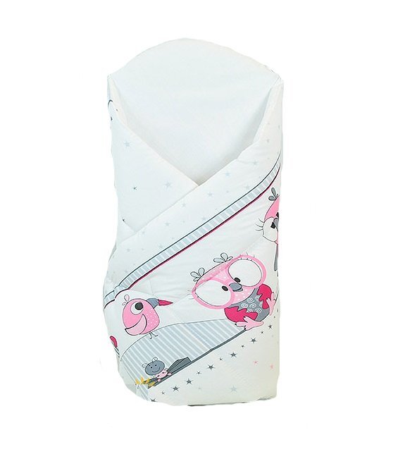 Arus Paturica de infasat multifunctionala standard 80x80 cm Pink Owls New1