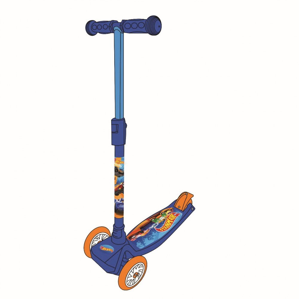 AS Trotineta cu 3 roti Hot Wheels cu ghiozdan ghidon reglabil greutate admisa 50 kg