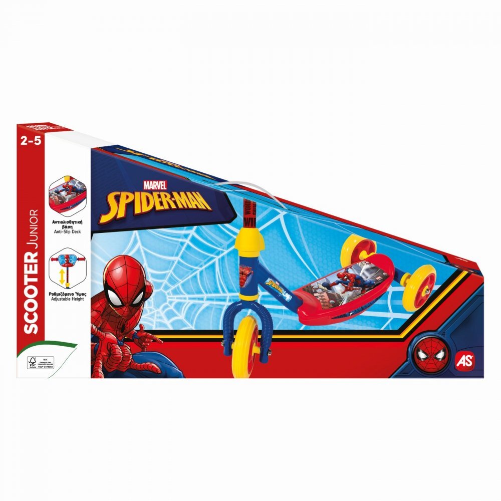 AS Trotineta cu 3 roti Spiderman ghidon reglabil greutate admisa 20 kg
