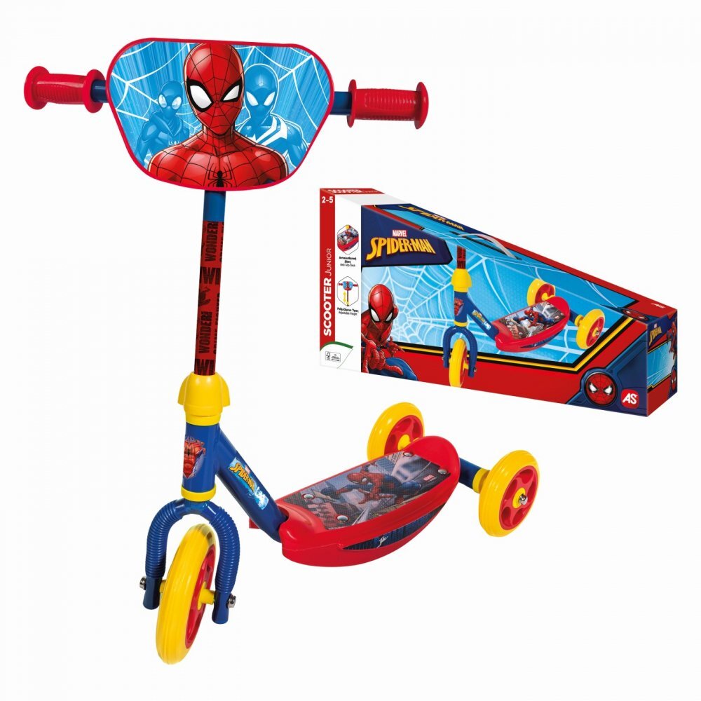 AS Trotineta cu 3 roti Spiderman ghidon reglabil greutate admisa 20 kg