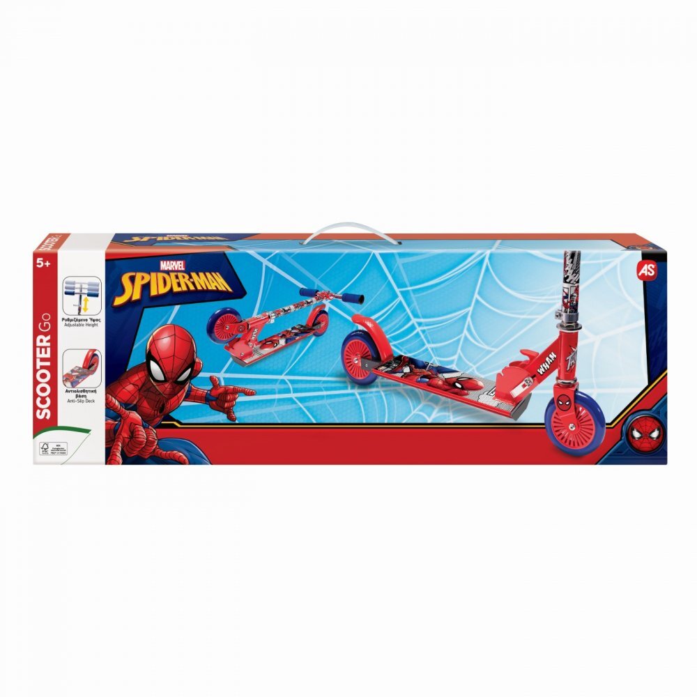 AS Trotineta pliabila cu 2 roti Spiderman ghidon reglabil baza antiderapanta greutate admisa 50 kg