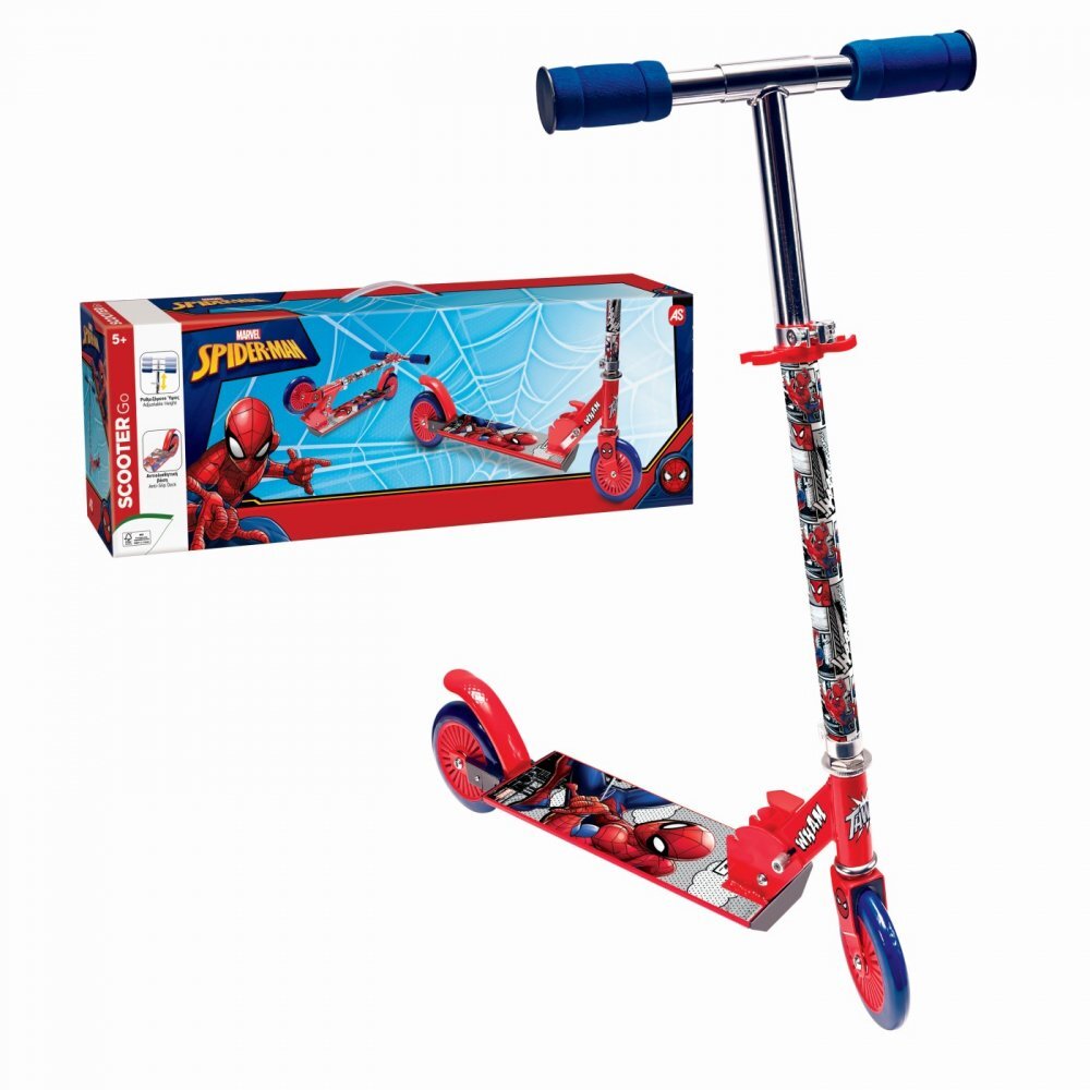 AS Trotineta pliabila cu 2 roti Spiderman ghidon reglabil baza antiderapanta greutate admisa 50 kg