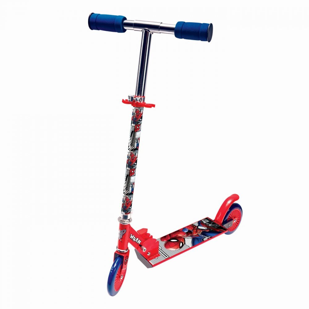 AS Trotineta pliabila cu 2 roti Spiderman ghidon reglabil baza antiderapanta greutate admisa 50 kg