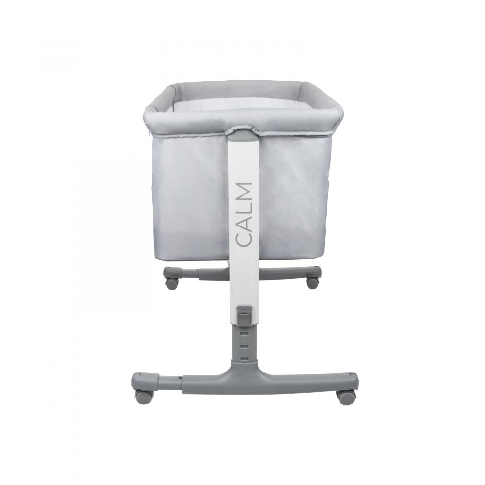 Asalvo Patut Co Sleeper Calm gri reglabil 5 nivele de inaltime picioare extensibile material moale si usor de curatat 80 x 65 x 84
