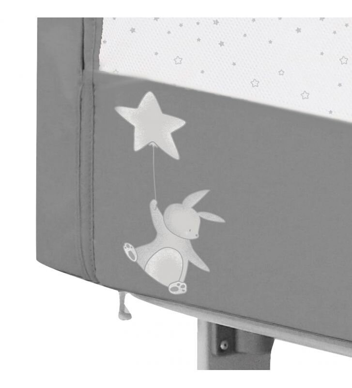 Asalvo Patut Co Sleeper Calm gri reglabil 5 nivele de inaltime picioare extensibile material moale si usor de curatat 80 x 65 x 84