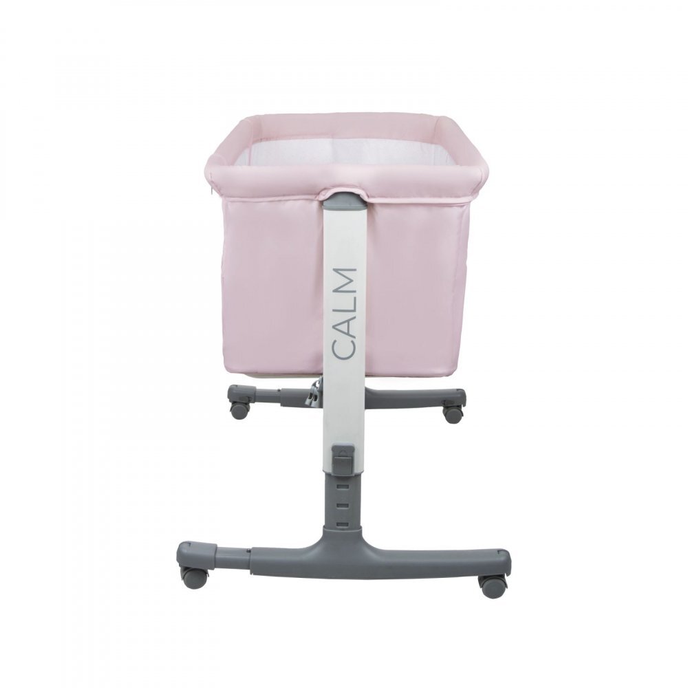 Asalvo Patut Co Sleeper Calm roz reglabil 5 nivele de inaltime picioare extensibile material moale si usor de curatat 80 x 65 x 84