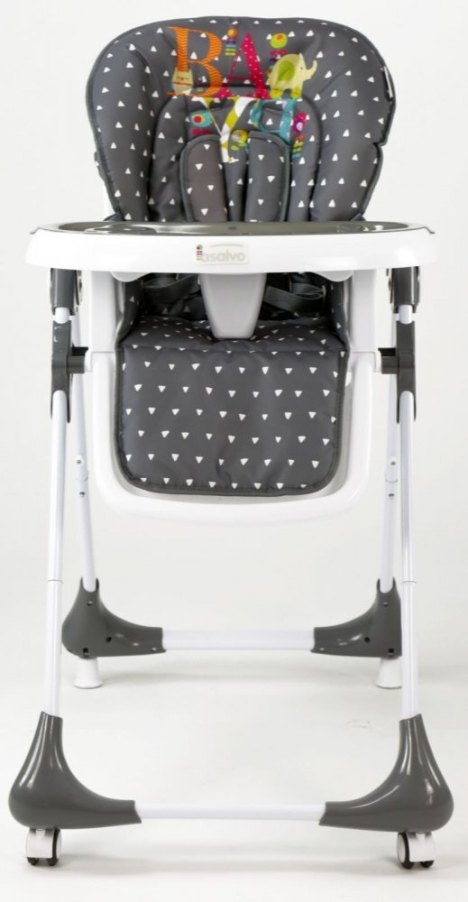 Asalvo Scaun de masa Chef pliabil compact reglabil inaltime 6 pozitii centura siguranta in 5 puncte tavita reglabila si detasabila 105 x 54 x 72