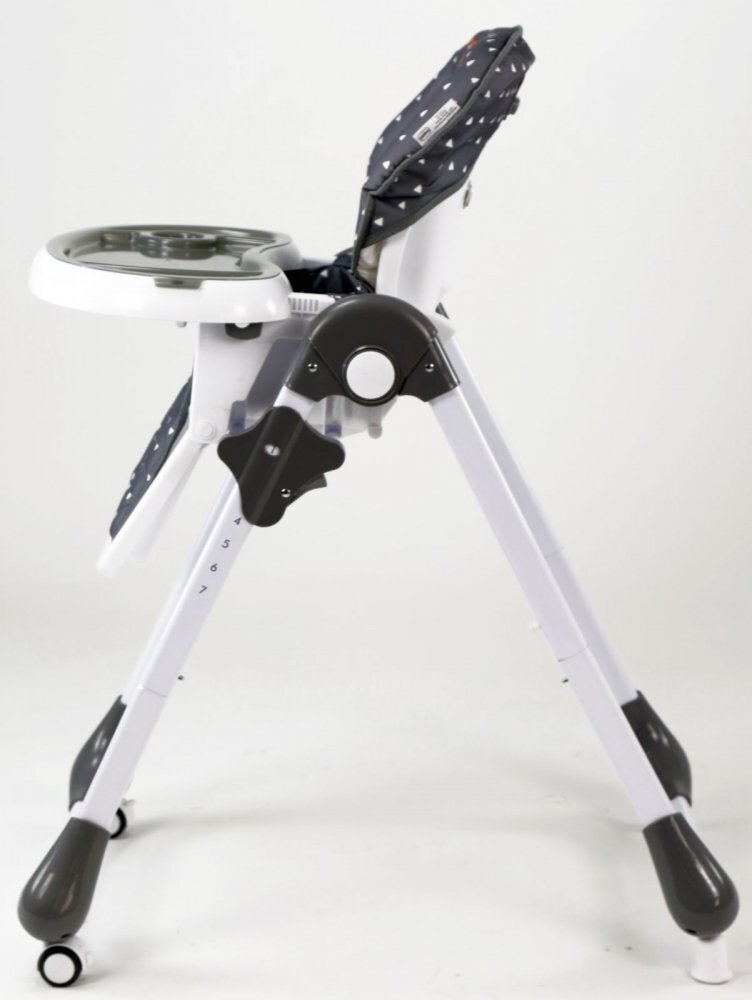 Asalvo Scaun de masa Chef pliabil compact reglabil inaltime 6 pozitii centura siguranta in 5 puncte tavita reglabila si detasabila 105 x 54 x 72