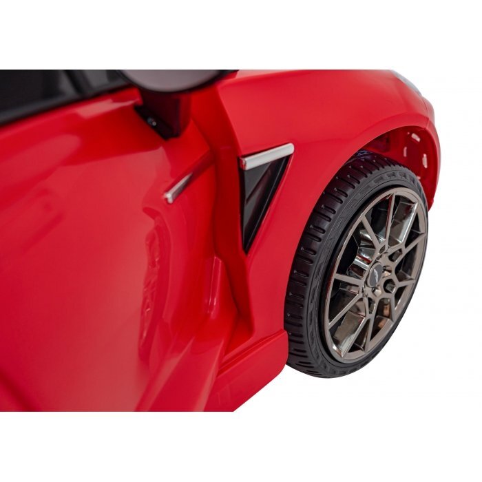 Aston Martin Masinuta electrica pentru copii DBX rosu 100W cu telecomanda suspensii lumini panou audio scaun piele si roti din spuma Eva